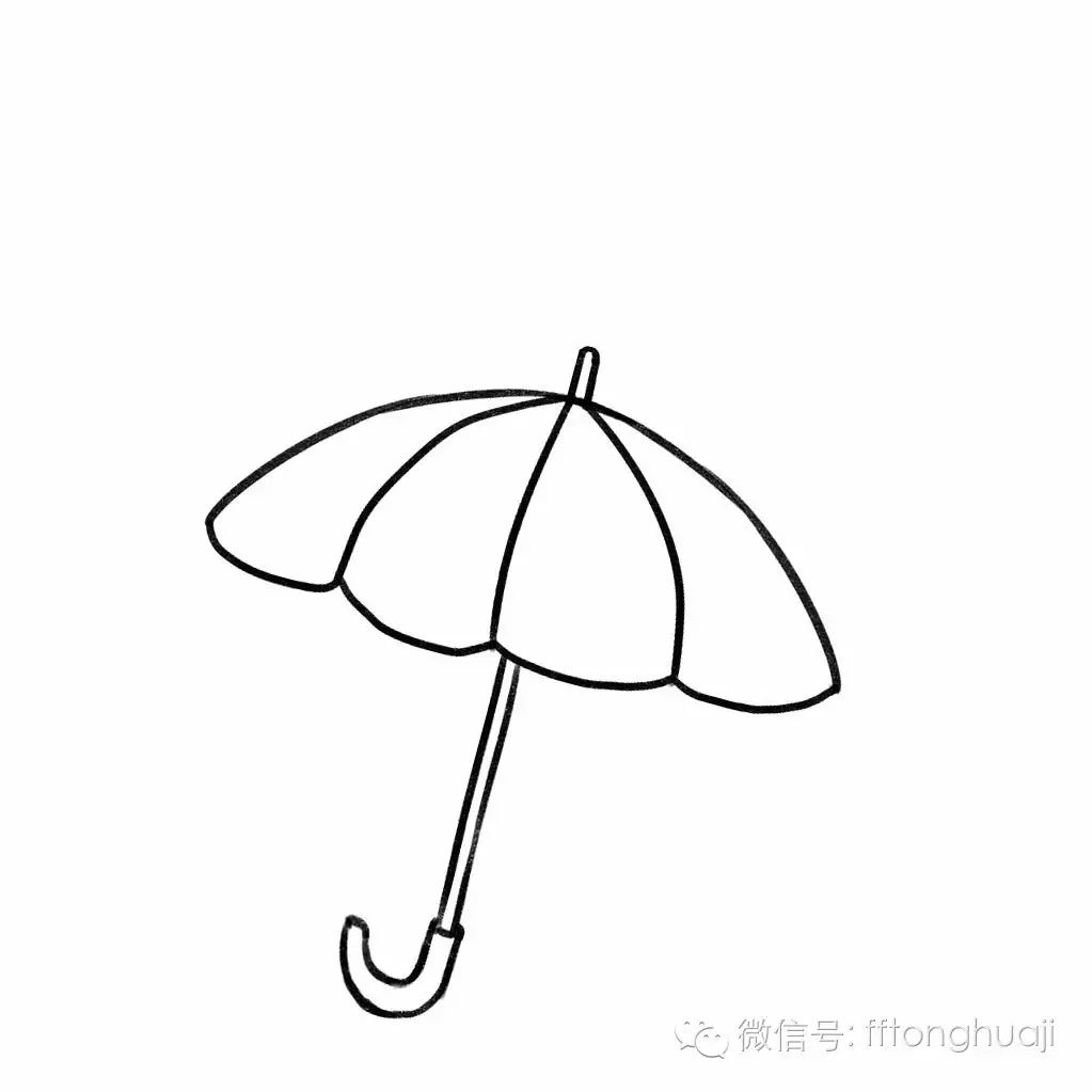 【儿童简笔画】小雨伞,真淘气,爱和雨滴玩游戏.