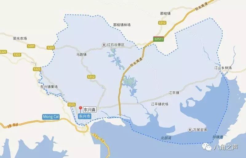 东兴市示意地图图片