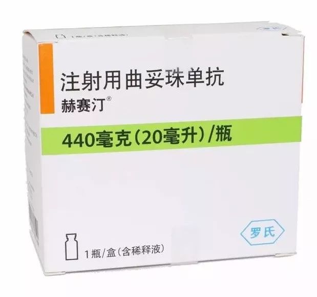 曲妥珠单抗(赫赛汀)是第一个用于临床的靶向治疗药物,主要用于治疗