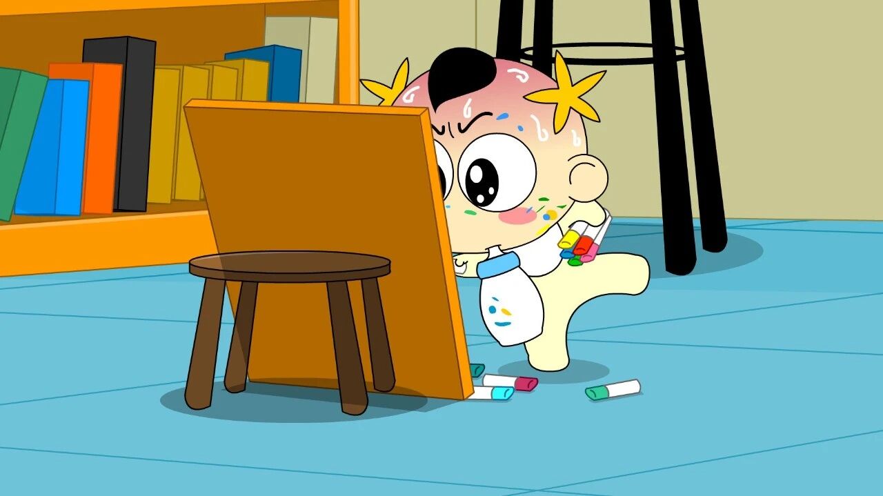 奶瓶小星：大师的名画，搞笑动画短片