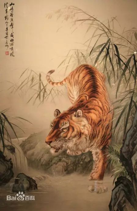 湘绣大师刘爱云获奖作品《饮虎》