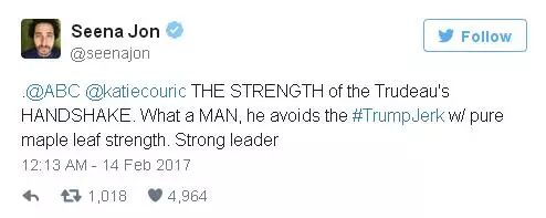 特朗普的握手神功竟然被加拿大帅哥总理化解了！