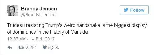 特朗普的握手神功竟然被加拿大帅哥总理化解了！