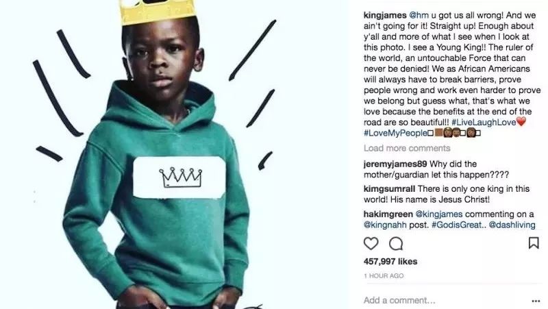 潮流丨黑人男孩模特母亲回应 H&M 种族歧视事件