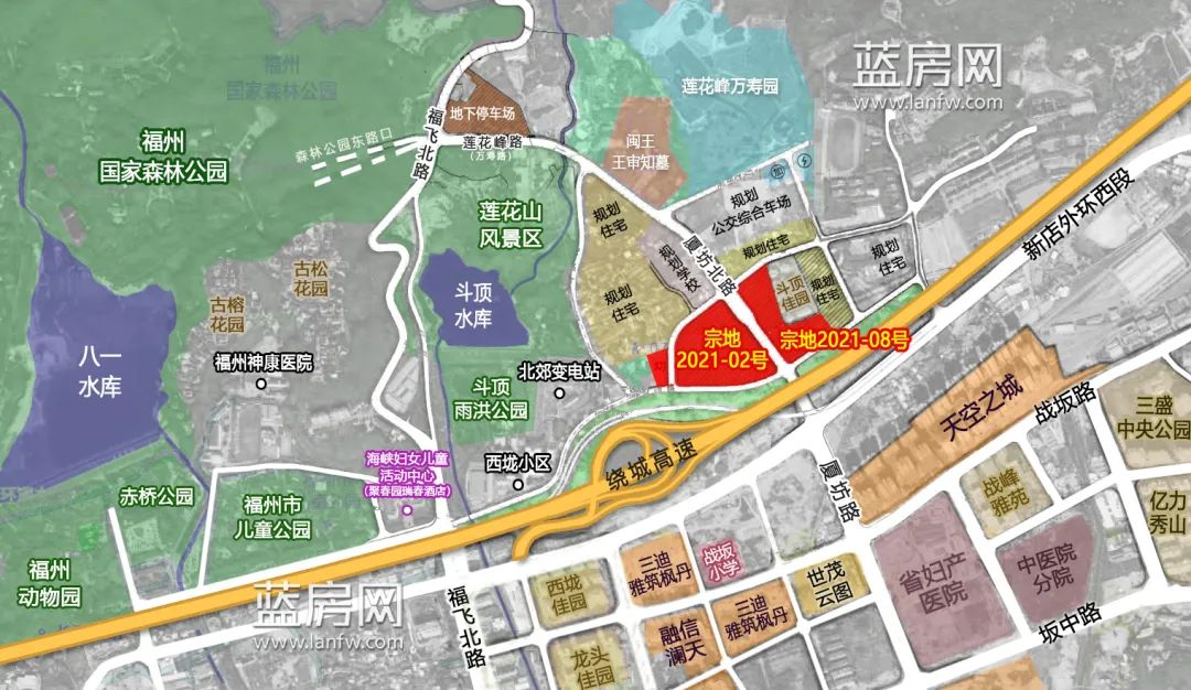 福州蓝房网 资讯中心 要闻 > 正文宗地2021-02号是晋安区绕城高速北侧