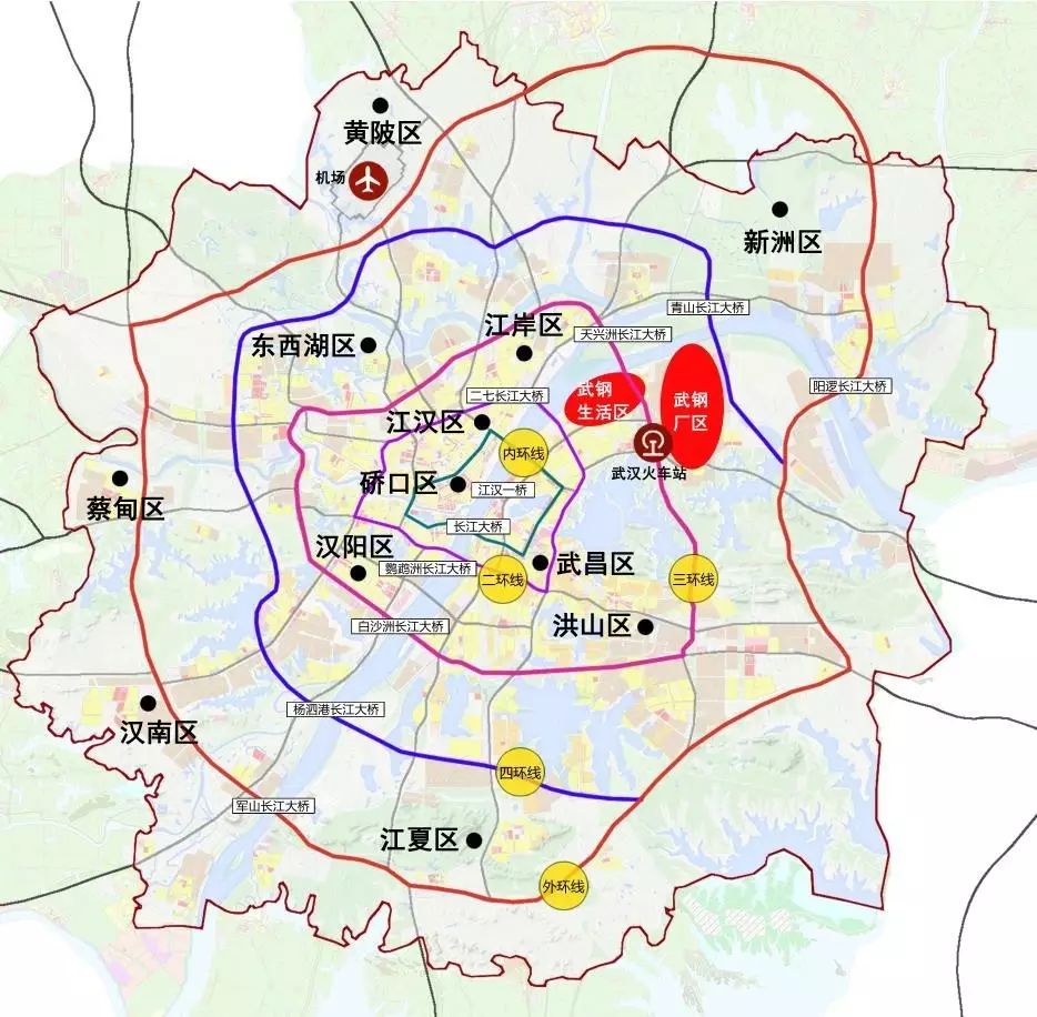 武钢厂区位于武汉主城区边缘,距离城市中心约16公里,西依城市三环路