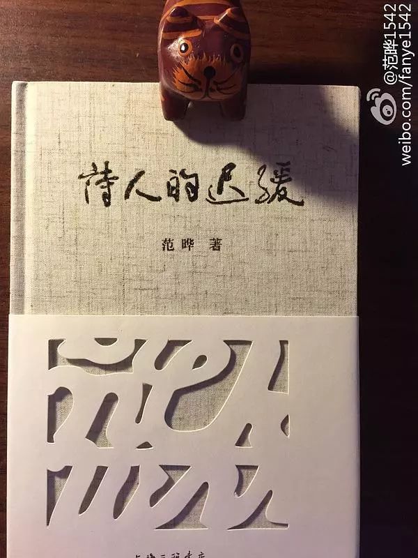 《诗人的迟缓》一书的腰封,设计得就很有艺术感,是镂空的.