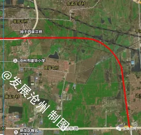 【卫星】经过28个村,沧州南北绕城公路规划卫星图,有你家吗?