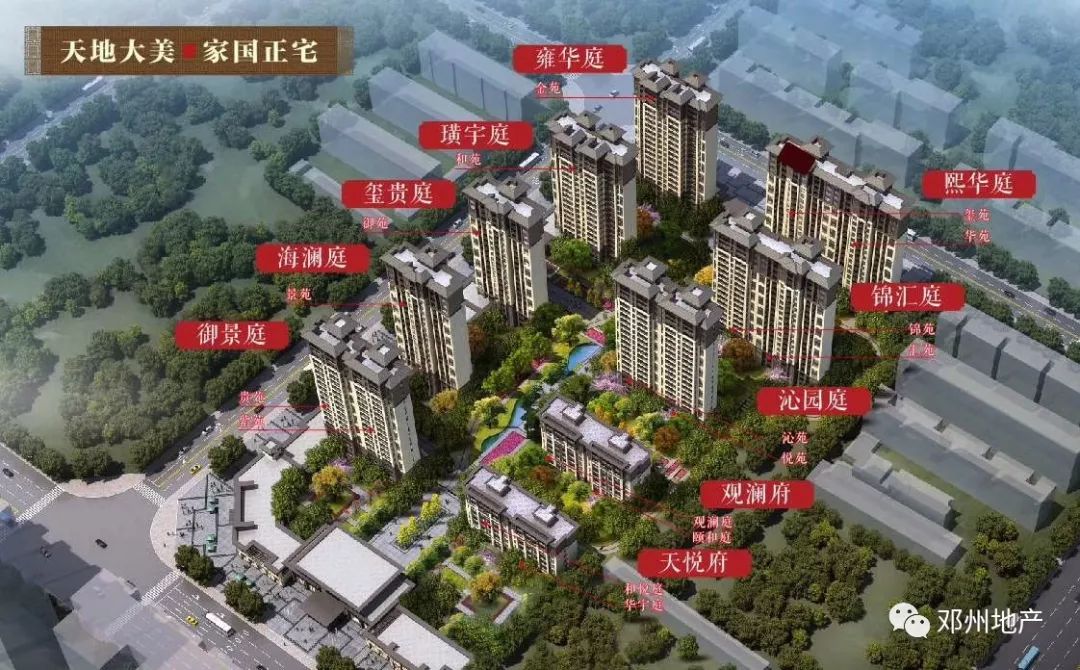 小区鸟瞰图: 楼盘名称:建业森林半岛; 开发商:邓州森林半岛置业有限