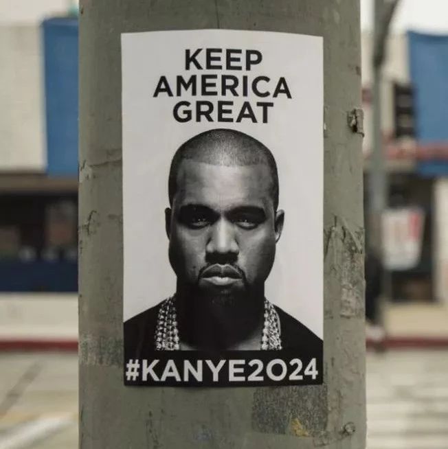 美国多个城市惊现 Kanye West 总统竞选海报?