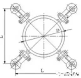 圆环形阻尼间隔棒(引线用)的结构图 结构尺寸如表