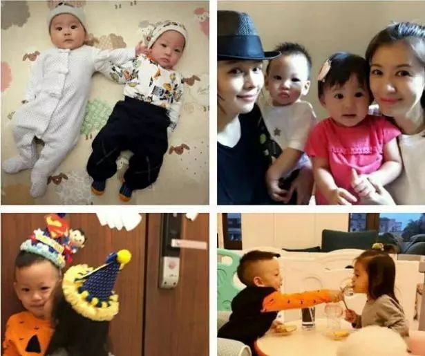 徐若瑄在社交平台分享咘咘和儿子一起的画面,说道:他俩走同色系