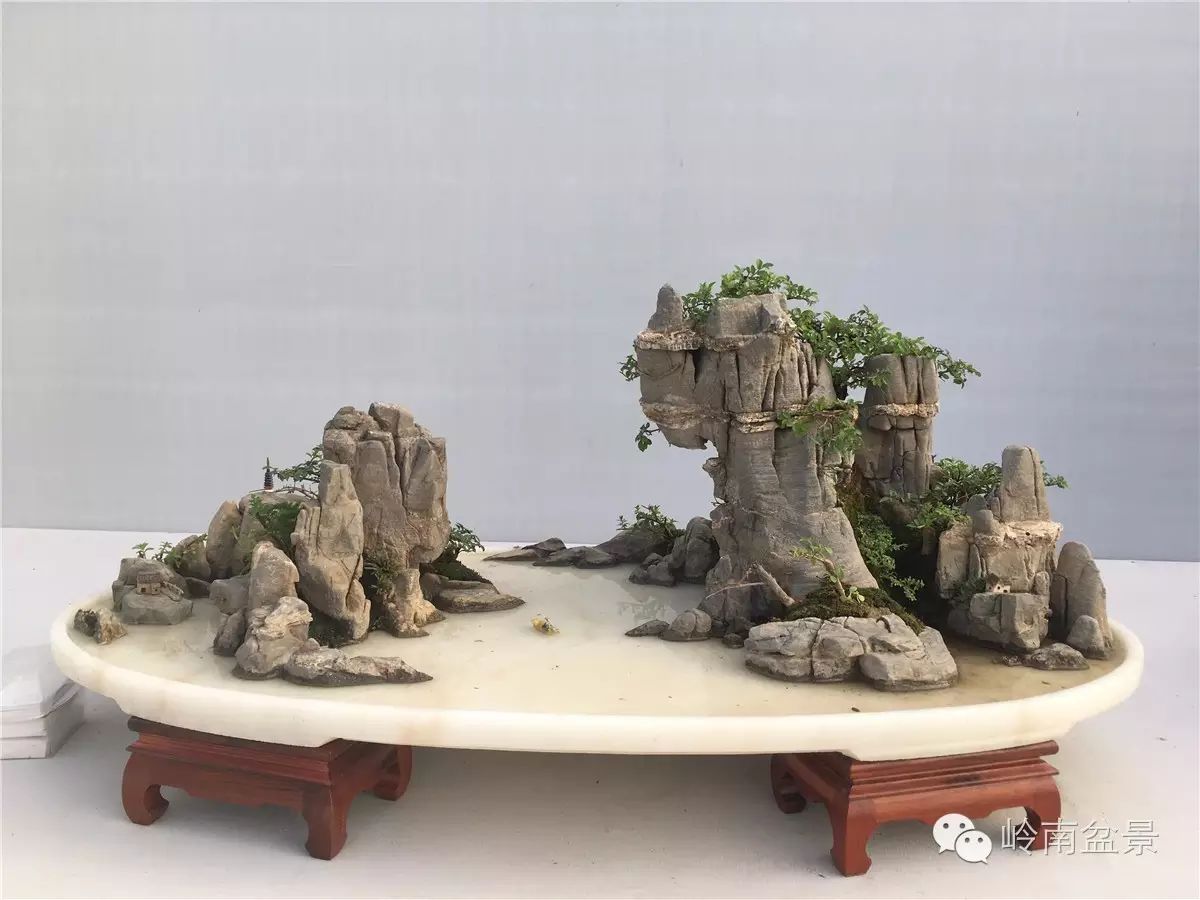 《春江花月夜》(山水太行千层石,90x60x35cm)第九届中国盆景展优秀