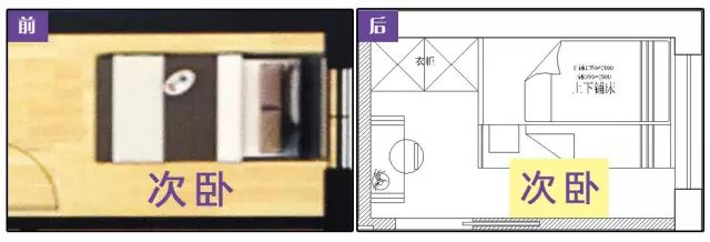 2,推拉移门上下床 次卧利用最大化