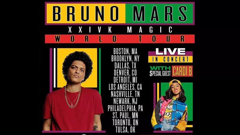 Cardi B即将助阵Bruno Mars的24K Magic 巡演