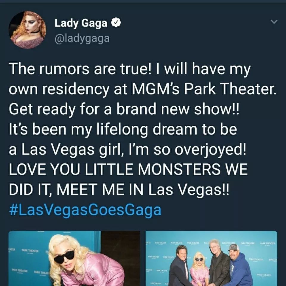 Lady Gaga确认将常驻Vegas表演两年 主演电影档期一改再改!