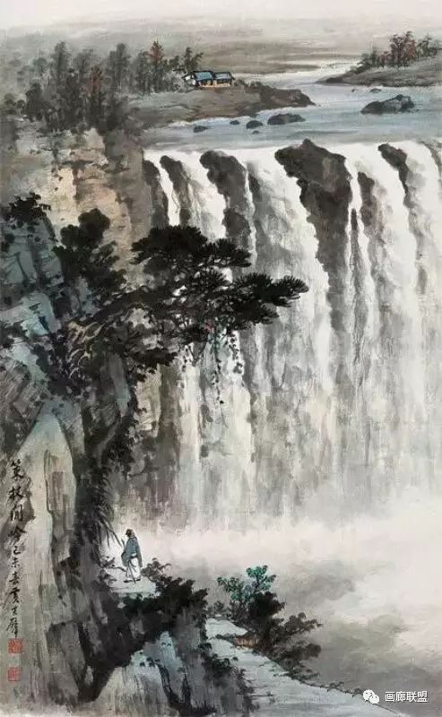 山水画技法如何画瀑布和水口