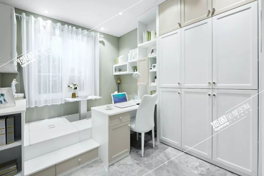 顶固全屋定制图片 冰冰系列书房效果图_1