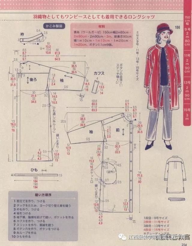 女士斗篷大衣卫衣的纸样合集