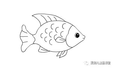 【初级教程】鱼的画法 简笔画动画教程之鱼儿的绘画分解步骤