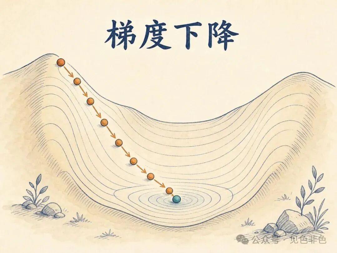 梯度下降原理示意图