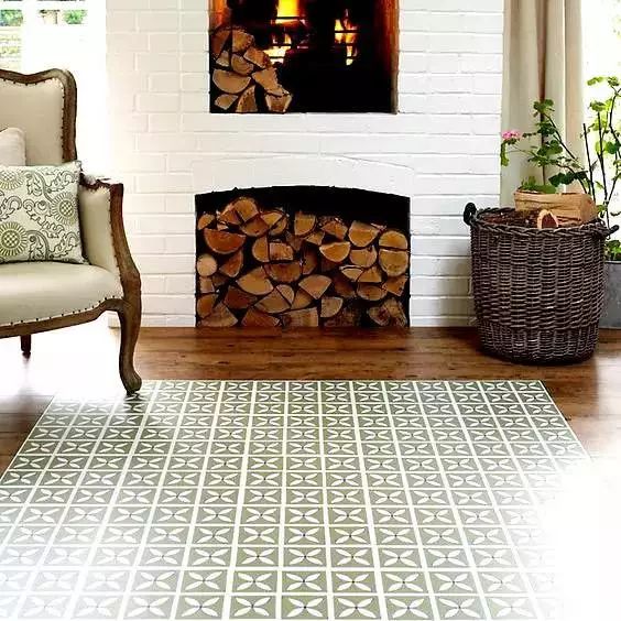客厅这样铺瓷砖，比地毯更好看！