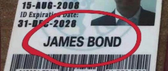 “我是007，这是军情六处的工作证，你要买保险吗？”