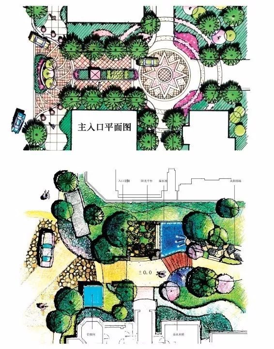 手绘资料分享|入口景观设计平面合集