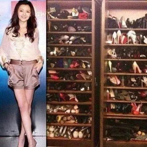 如果说张雨绮的鞋柜堪比商场,陈冠希简直就是批发市场总部!