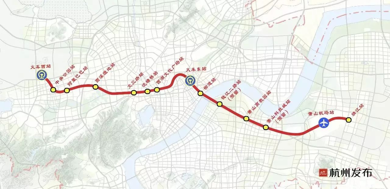 设站仅13座,而差不多长(53公里)的杭州地铁1号线,设站达34座