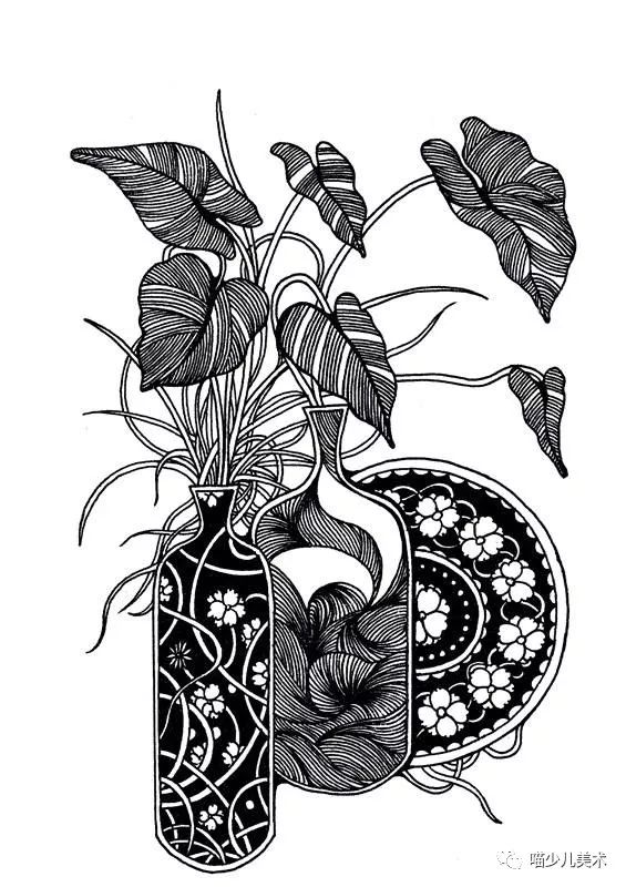画黑白装饰画