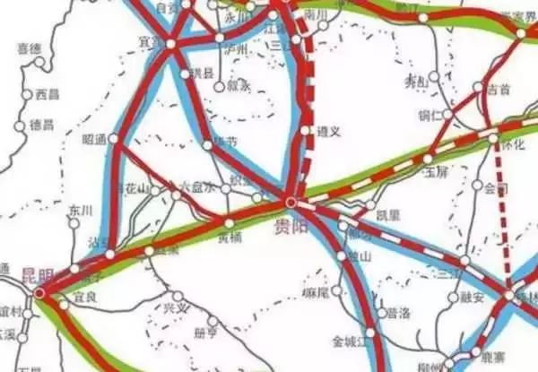 国家中长期高速铁路网规划图贵州部分