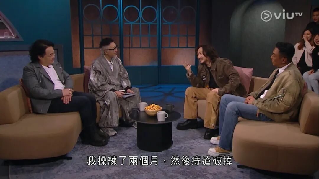 郑中基拍摄《阿龙》期间回港操练增肌增重，期间痔疮问题复发。（《爆谷一周》节目截图）