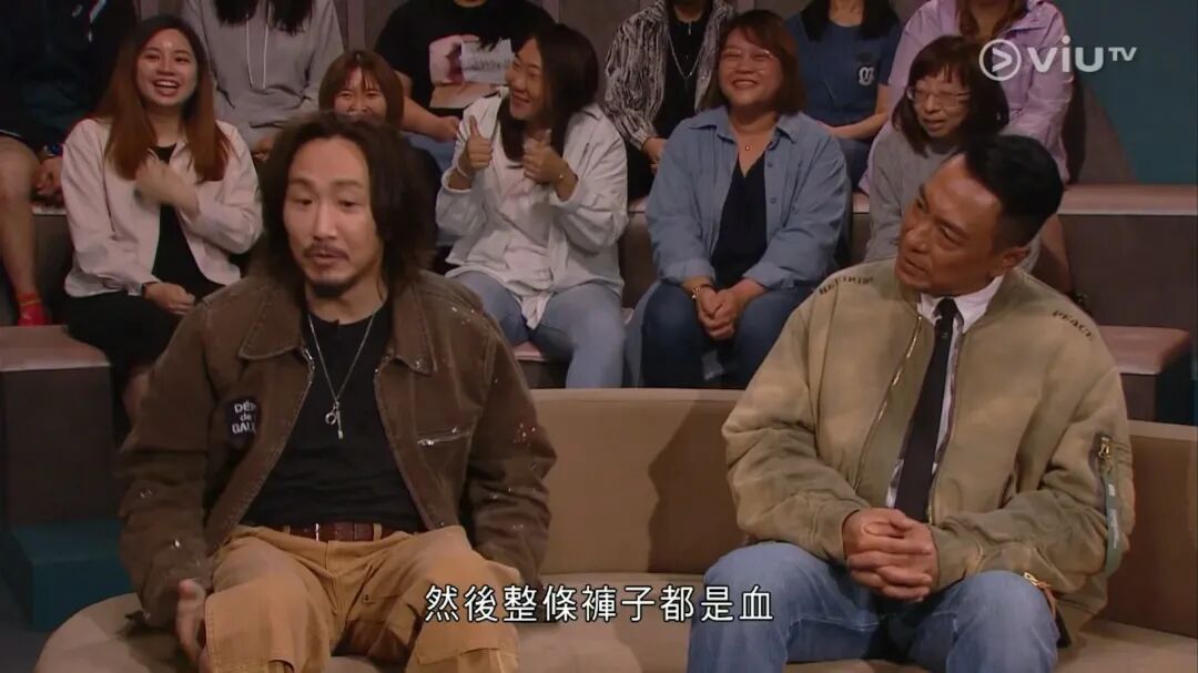 郑中基拍摄《阿龙》痔疮爆裂，自己与所有剧组人员都没有发言，竟由服装指导见一裤子血因此告诉他。（《爆谷一周》节目截图）