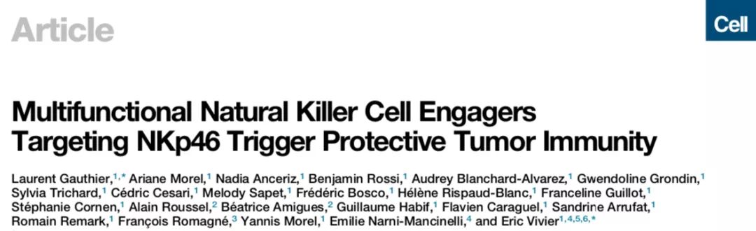 近期,来自法国的eric vivier和laurent gauthier团队在cell上发表了题