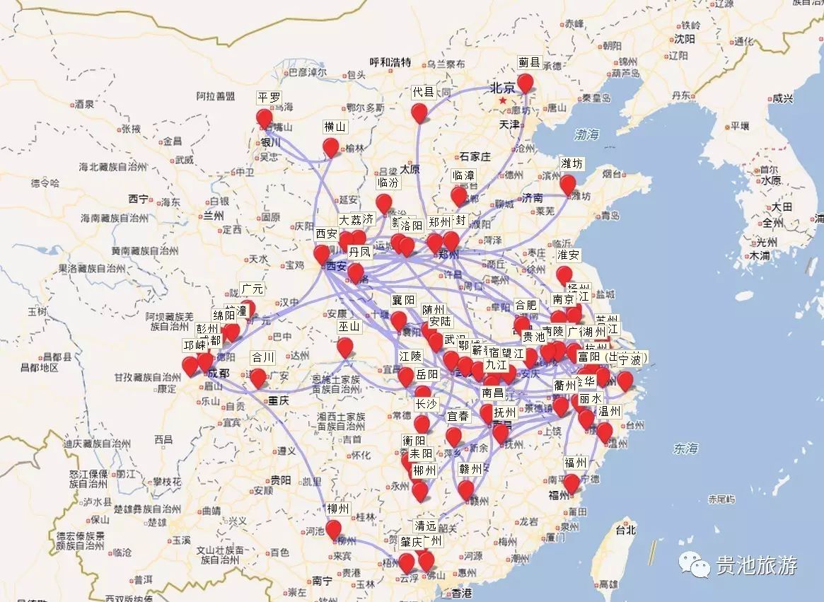 把唐宋诗人来贵池的旅行足迹做成了地图,太令人吃惊!