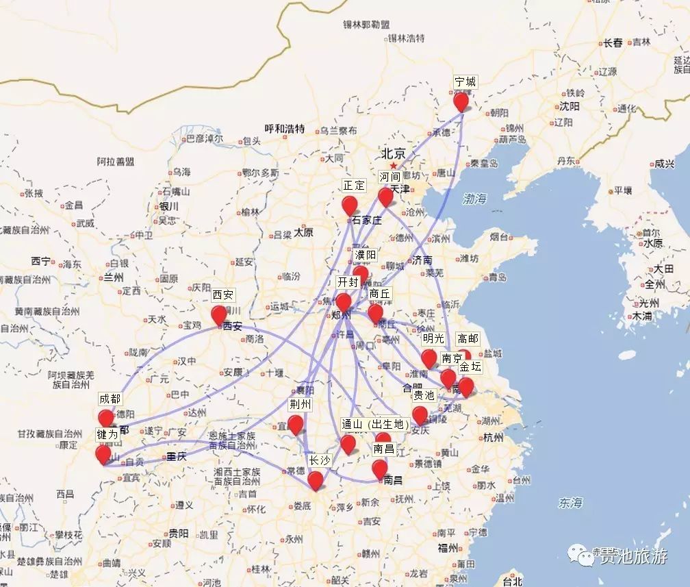 把唐宋诗人来贵池的旅行足迹做成了地图,太令人吃惊!