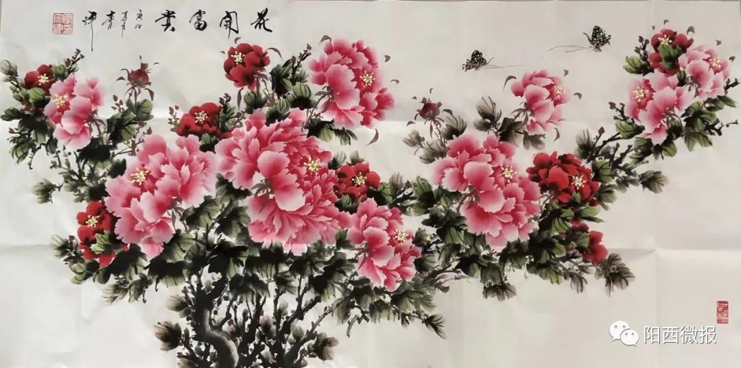 阳西有位花痴画家专画牡丹二十年