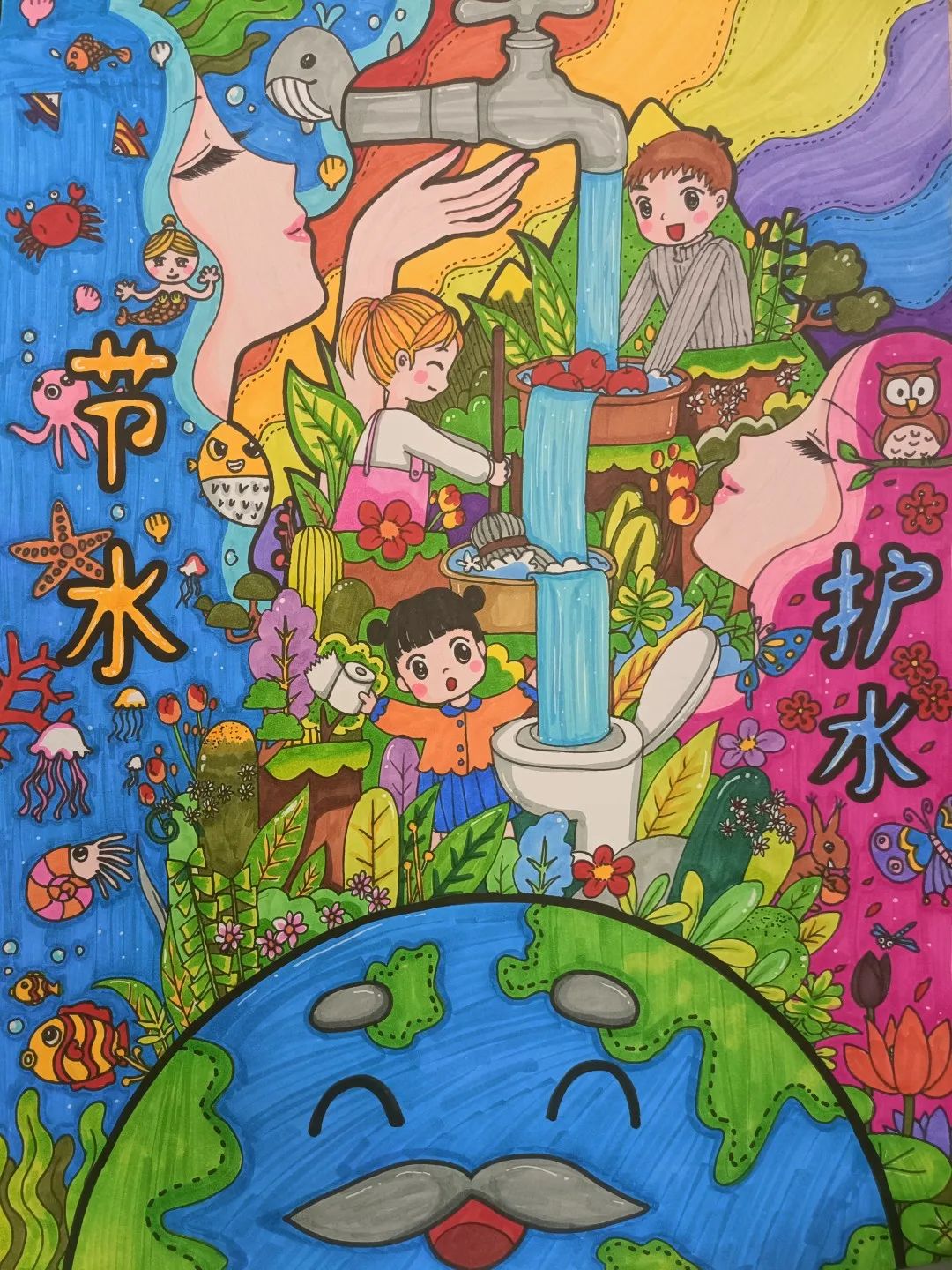 2022年世界水日中国水周主题绘画获奖作品展示