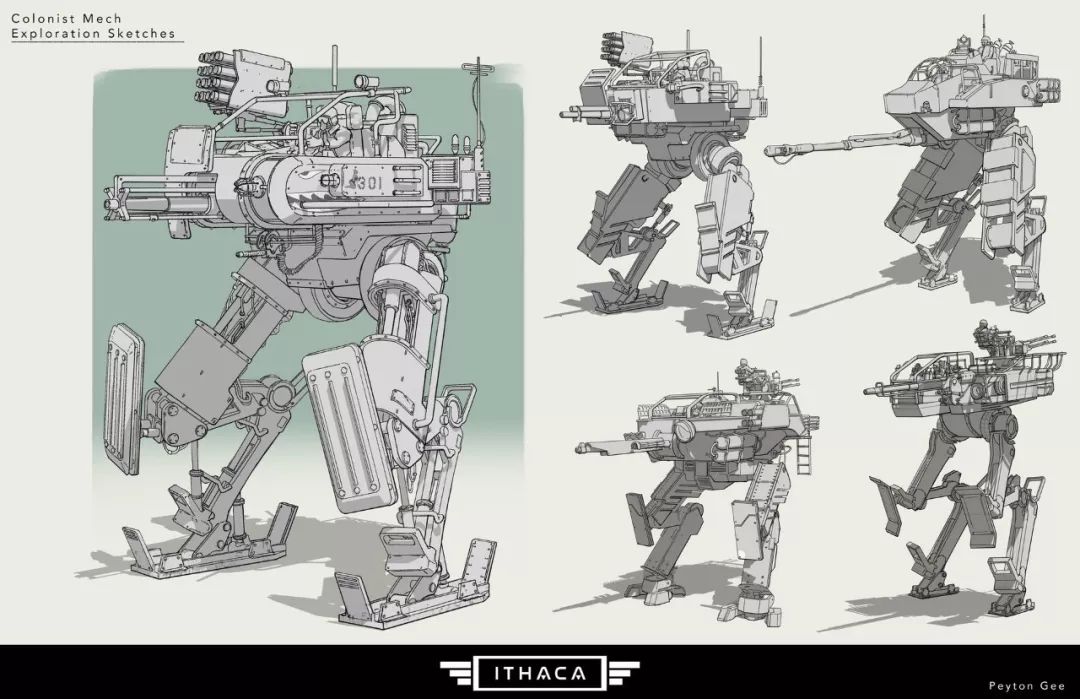 角色,道具和武器设计丨美国画师peyton gee科幻机械作品