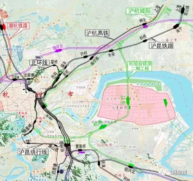 也就是说,近期杭绍台高铁是在绍兴北站与沿海铁路杭甬高铁段相连的图片
