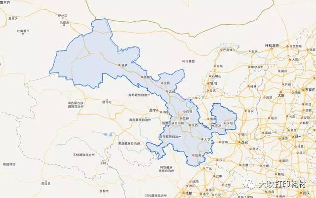 从甘肃阿克塞哈萨克族自治县到庆阳的正宁县,直线距离1500公里左右.图片