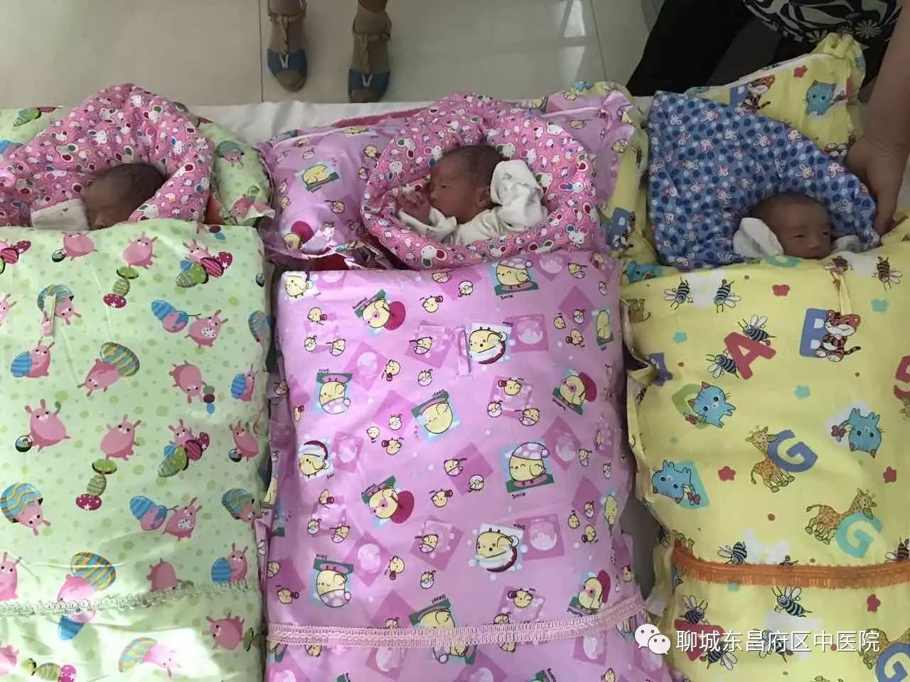 恭喜!在东昌府区中医院,二胎妈妈顺利生下三胞胎
