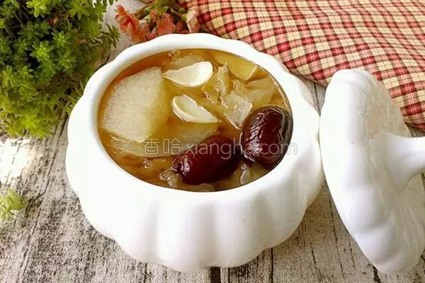 黄豆做法家常汤银耳煲百合东瓜雪梨排骨大全图片