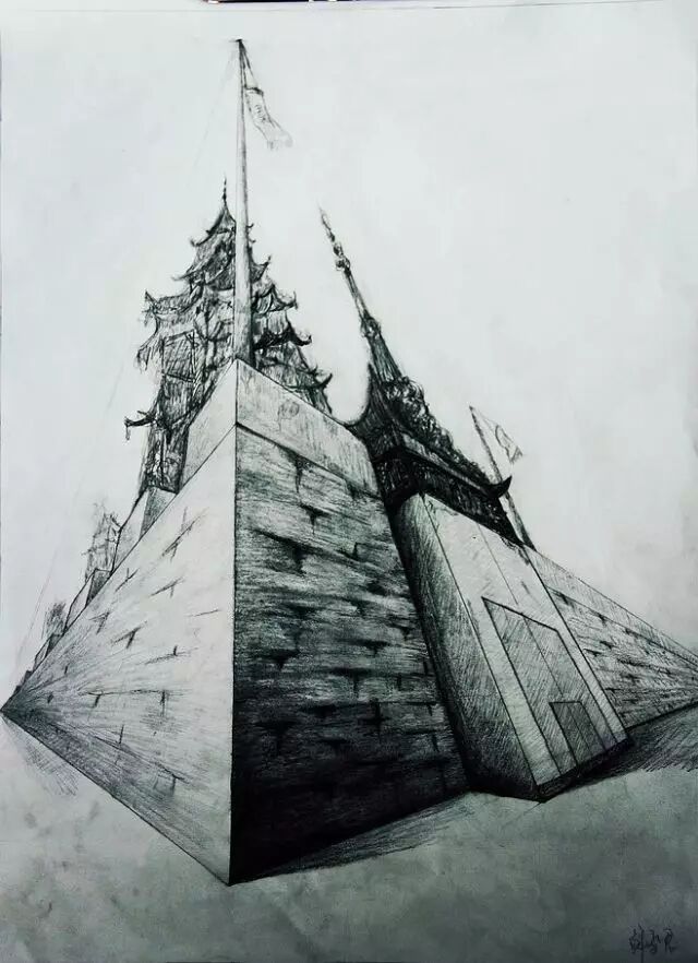 插画场景中如何运用三点透视