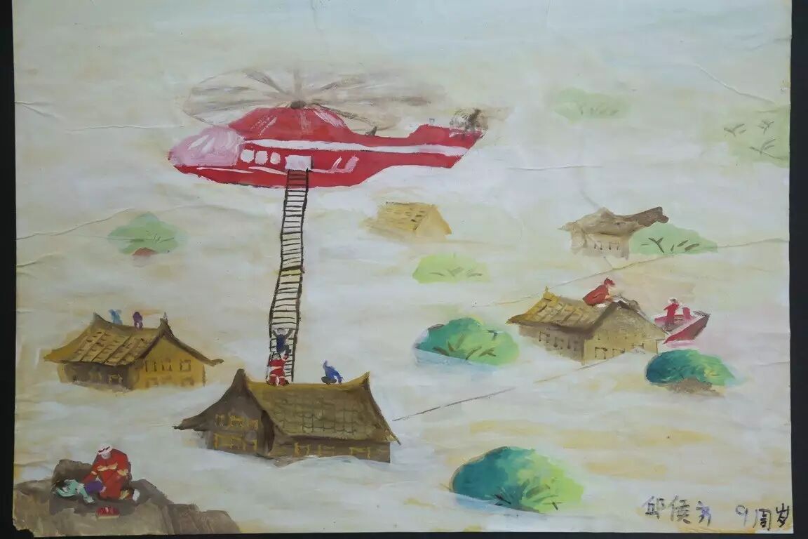作品名称《抗洪英雄》