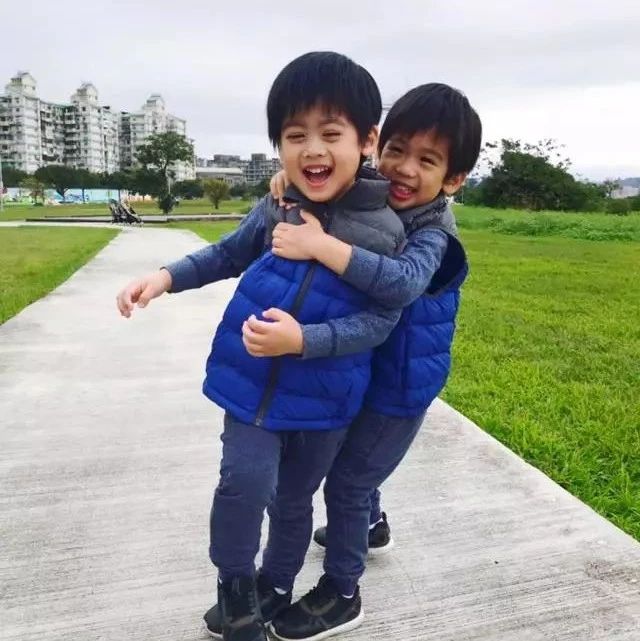 陈若仪晒双胞胎儿子萌照,基因强大颜值高,一个像自己一个像爸爸.