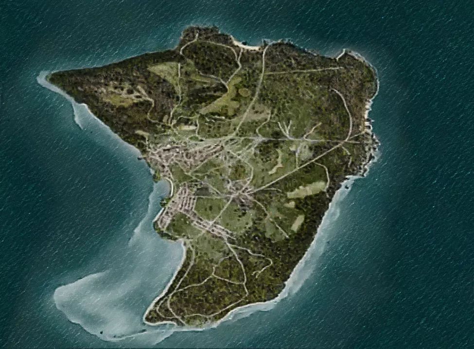 安加尔岛俯视图