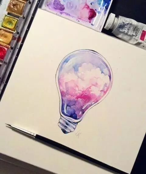 水溶性彩铅,先用彩铅把 要表现的颜色 排线法画出来 灿烂的星群在银河