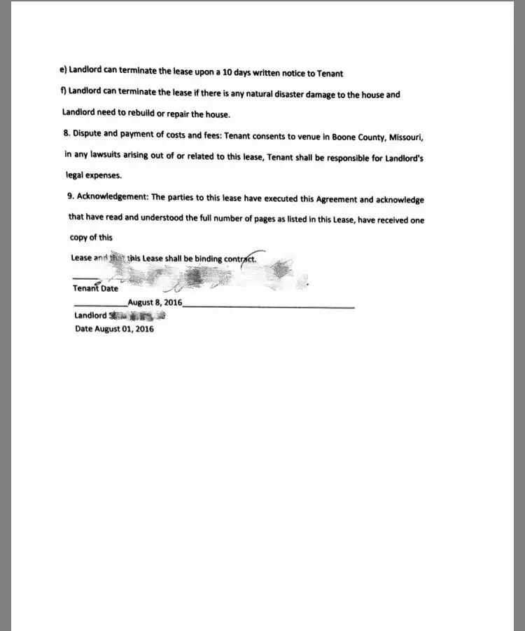 图为娜娜与大双签订的租房和租车合同